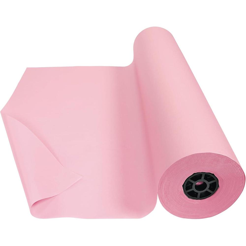 imageColorations Dual Surface Paper Roll Bright Green 36quot x 1000 Textured Paper Classroom Craft ampamp Art Supplies Bulletin Board Gift Wrapping Chalkboard WallpaperPink