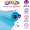 Colorations Dual Surface Paper Roll, Bright Green, 36″ x 1000′, Textured Paper, Classroom Craft & Art Supplies, Bulletin Board, Gift Wrapping, Chalkboard Wallpaper(Sky Blue)