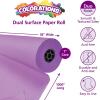 Colorations Dual Surface Paper Roll, Bright Green, 36″ x 1000′, Textured Paper, Classroom Craft & Art Supplies, Bulletin Board, Gift Wrapping, Chalkboard Wallpaper(Purple)