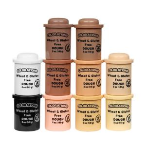 Colorations Wheat & Gluten Free Classic Dough – 6 Colors (5oz Each) | Non-Toxic, Play Dough, Bulk Set, Sensory Kit, Party Favors, Classroom Pack(Colors Like Me)
