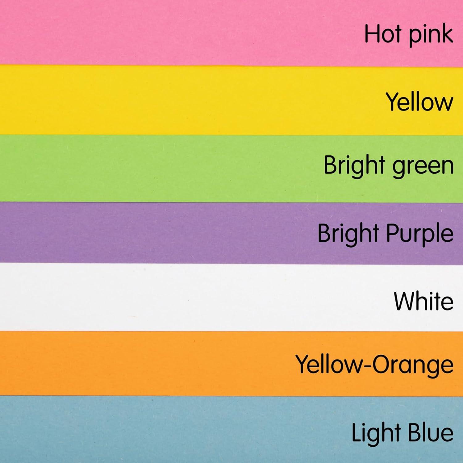 imageColorations Construction Paper for Kids  7 Bright Colors  600 Bulk Sheets of 9quotX12quot  Assorted Pack of HeavyDuty Craft Paper Bulk School Supplies1