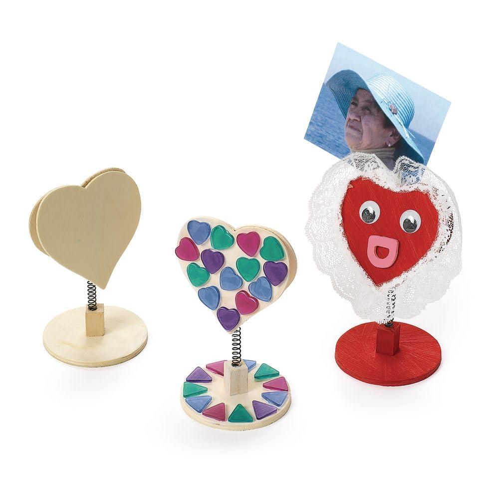 imageColorations Decorate Your own HeartShaped Wooden Bobble Great for Mothers Day Birthday Parties Cute and Holds Small Note or Photo Bobble Note Holder DYO Note Holder Heart Note Holder