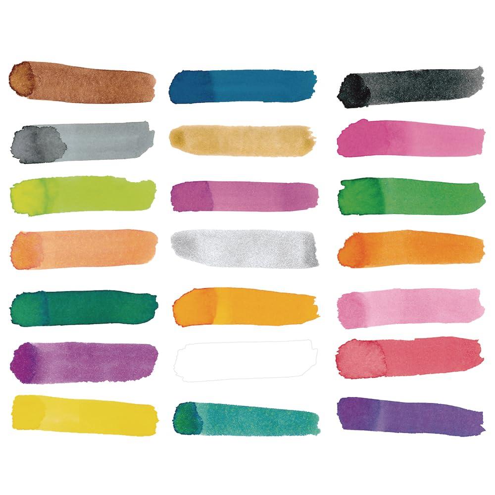 imageColorations PLWS Liquid Watercolor Paint 8 fl oz Set of 8 NonToxic Painting Kids Craft Hobby Fun Water Color Posters Cool effects Versatile GiftAssorted  Set of 21