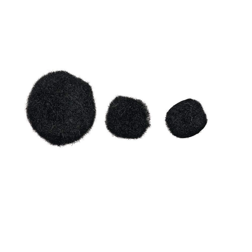 imageColorations Red Pom Poms in Resealsble Bag for Crafts Collages Hobbies and Sensory Learning  Pack of 100 in 3 SizesBlack