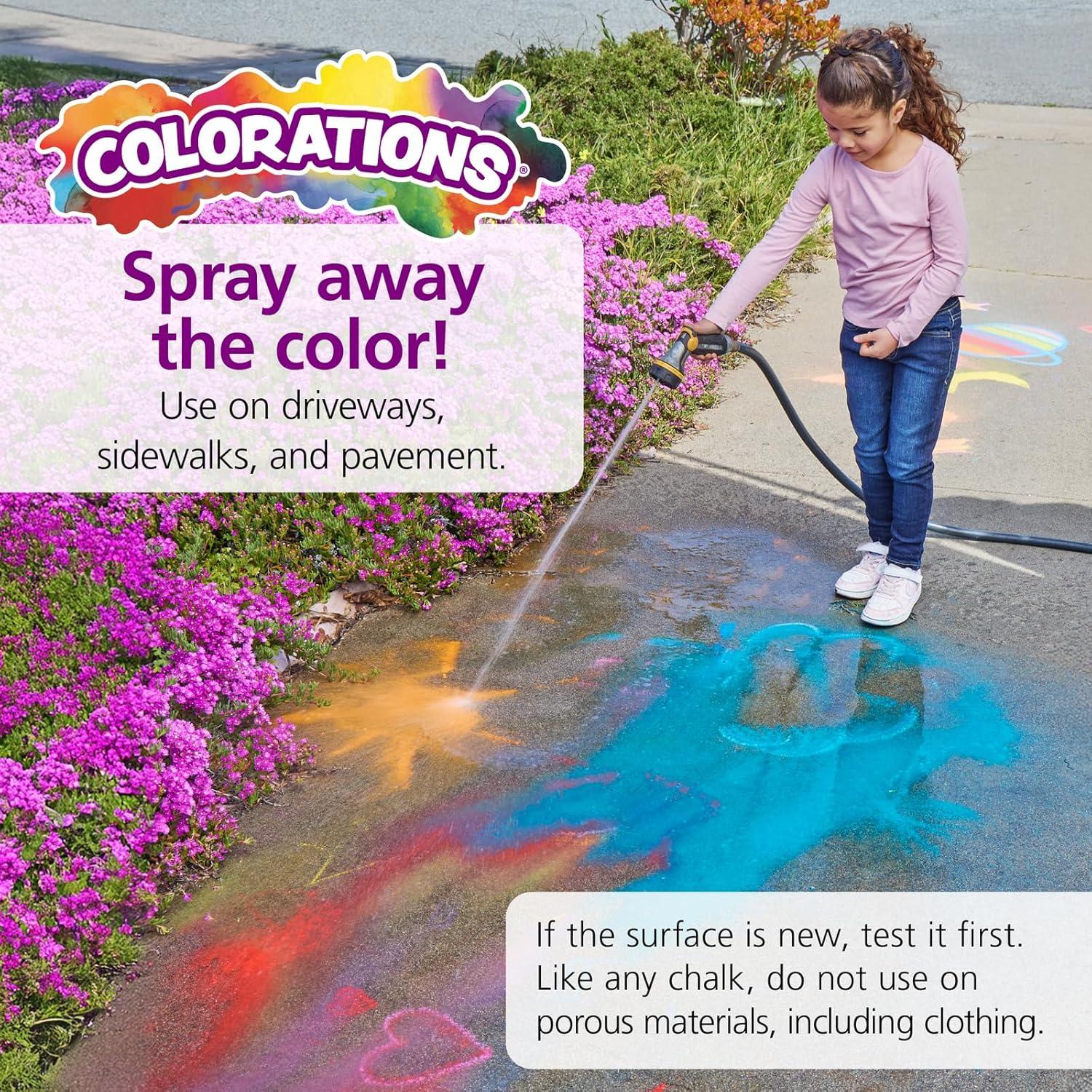 imageColorations Sidewalk Chalk  50pc 4 x 1 Washable Bright Colored Chalk Set  Fun Kid Art Colors ampamp Patterns  Draw on Classroom Chalkboard or Outdoor Playground  Jumbo Bulk126 Pieces