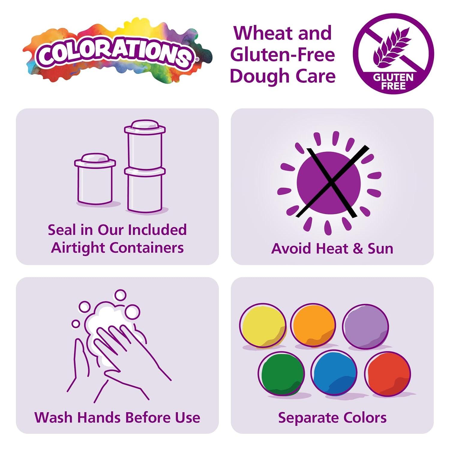 imageColorations Wheat ampamp Gluten Free Classic Dough  8 Colors 2oz Each  NonToxic Play Dough Bulk Set Sensory Kit Party Favors Classroom PackColors Like Me