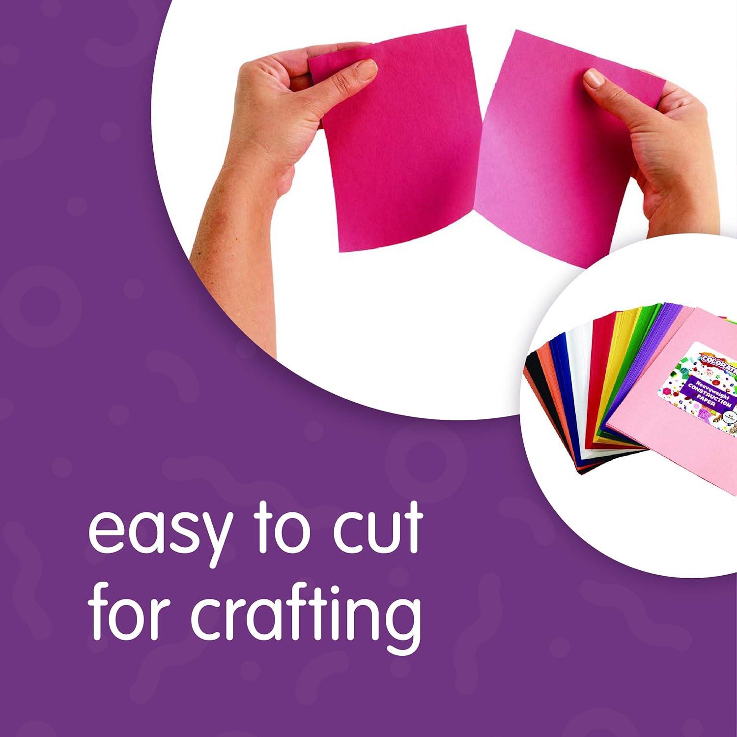 imageConstruction Paper Pack 10 Assorted Colors 12 inches x 18 inches 300 sheets heavyweight construction paper crafts art kids art painting coloring drawing creating arts and crafts9 x 12  600 Sheets