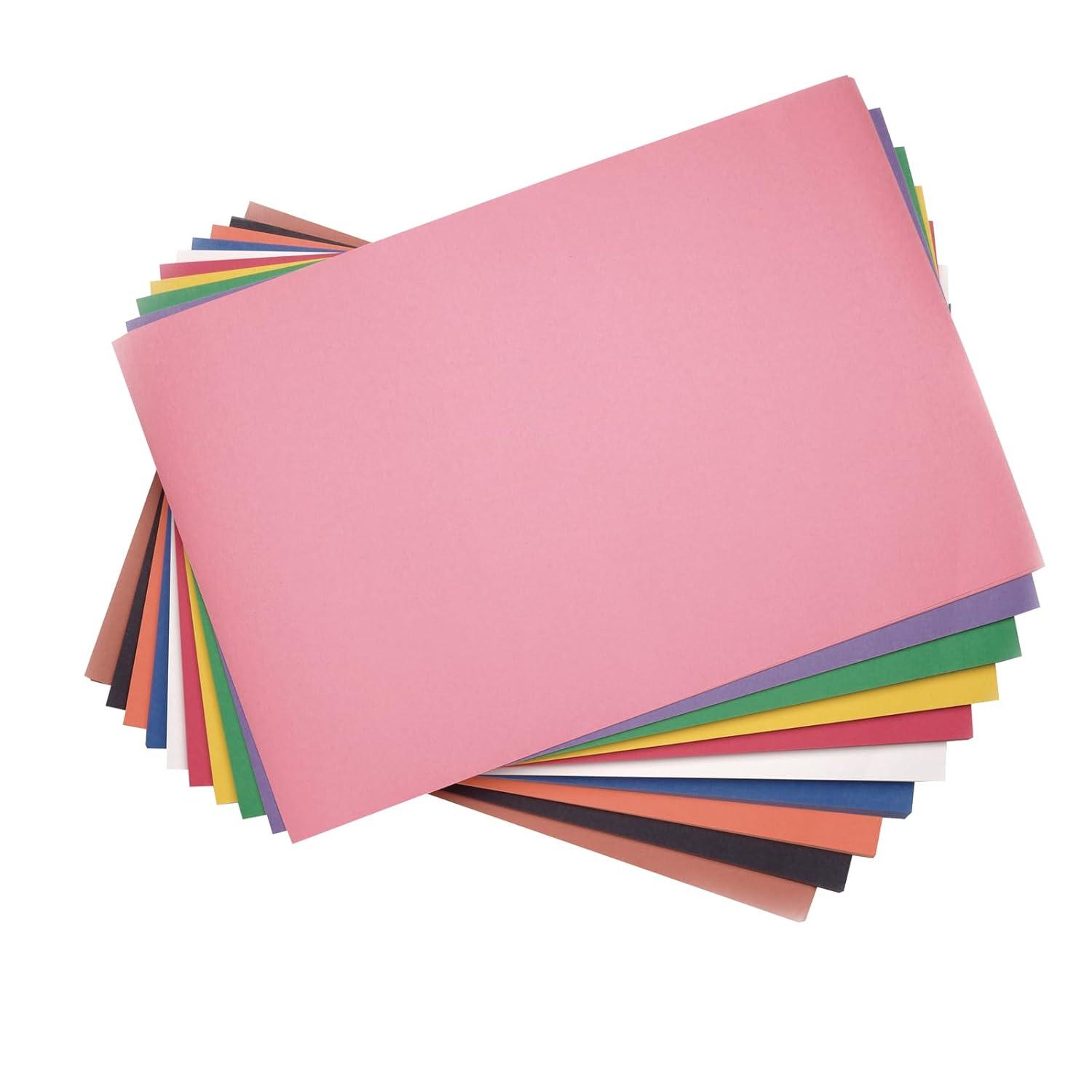 imageConstruction Paper Pack 10 Assorted Colors 12 inches x 18 inches 300 sheets heavyweight construction paper crafts art kids art painting coloring drawing creating arts and crafts12 x 18 300 Sheets