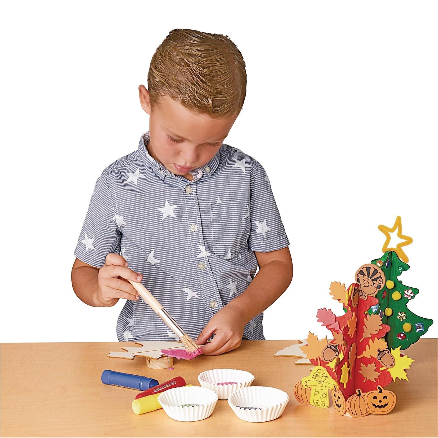 imageWooden Tree Colorations Set of 12 Easy Assembly Arts ampamp Crafts Holiday Project Seasonal Craft Nature for Kids Decorate DIY DYO Personalize Gifts School Teacher Christmas