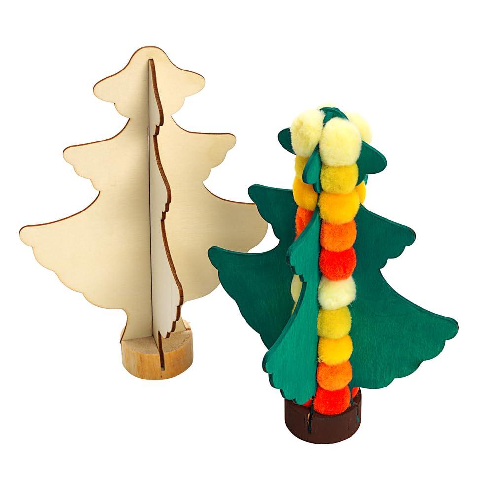 imageWooden Tree Colorations Set of 12 Easy Assembly Arts ampamp Crafts Holiday Project Seasonal Craft Nature for Kids Decorate DIY DYO Personalize Gifts School Teacher Christmas