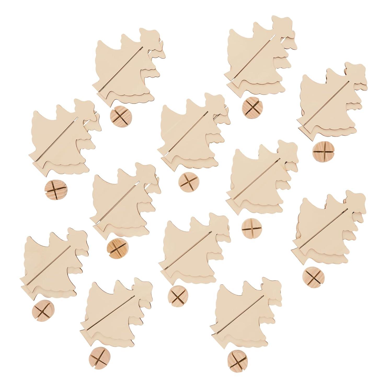 imageWooden Tree Colorations Set of 12 Easy Assembly Arts ampamp Crafts Holiday Project Seasonal Craft Nature for Kids Decorate DIY DYO Personalize Gifts School Teacher Christmas