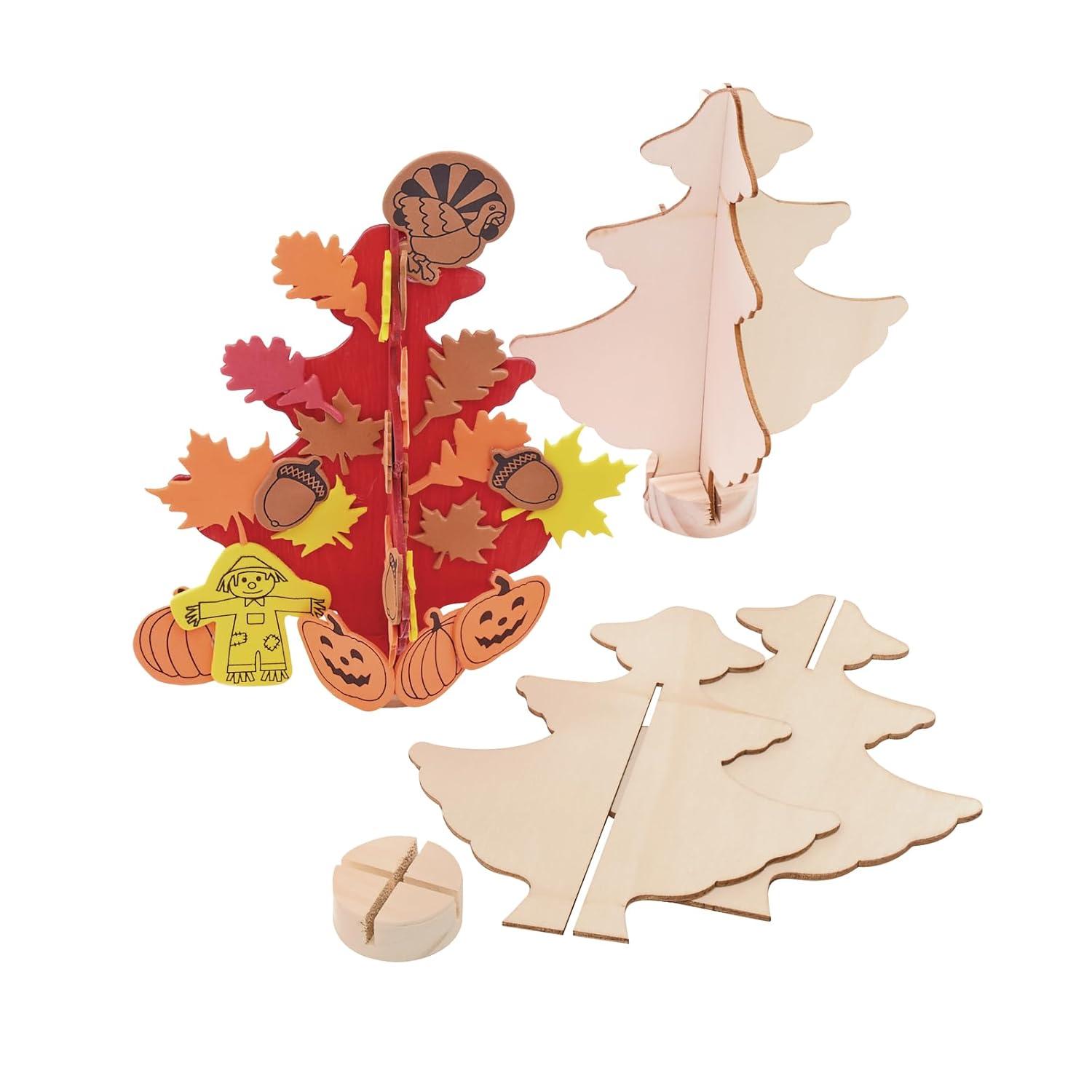 imageWooden Tree Colorations Set of 12 Easy Assembly Arts ampamp Crafts Holiday Project Seasonal Craft Nature for Kids Decorate DIY DYO Personalize Gifts School Teacher Christmas