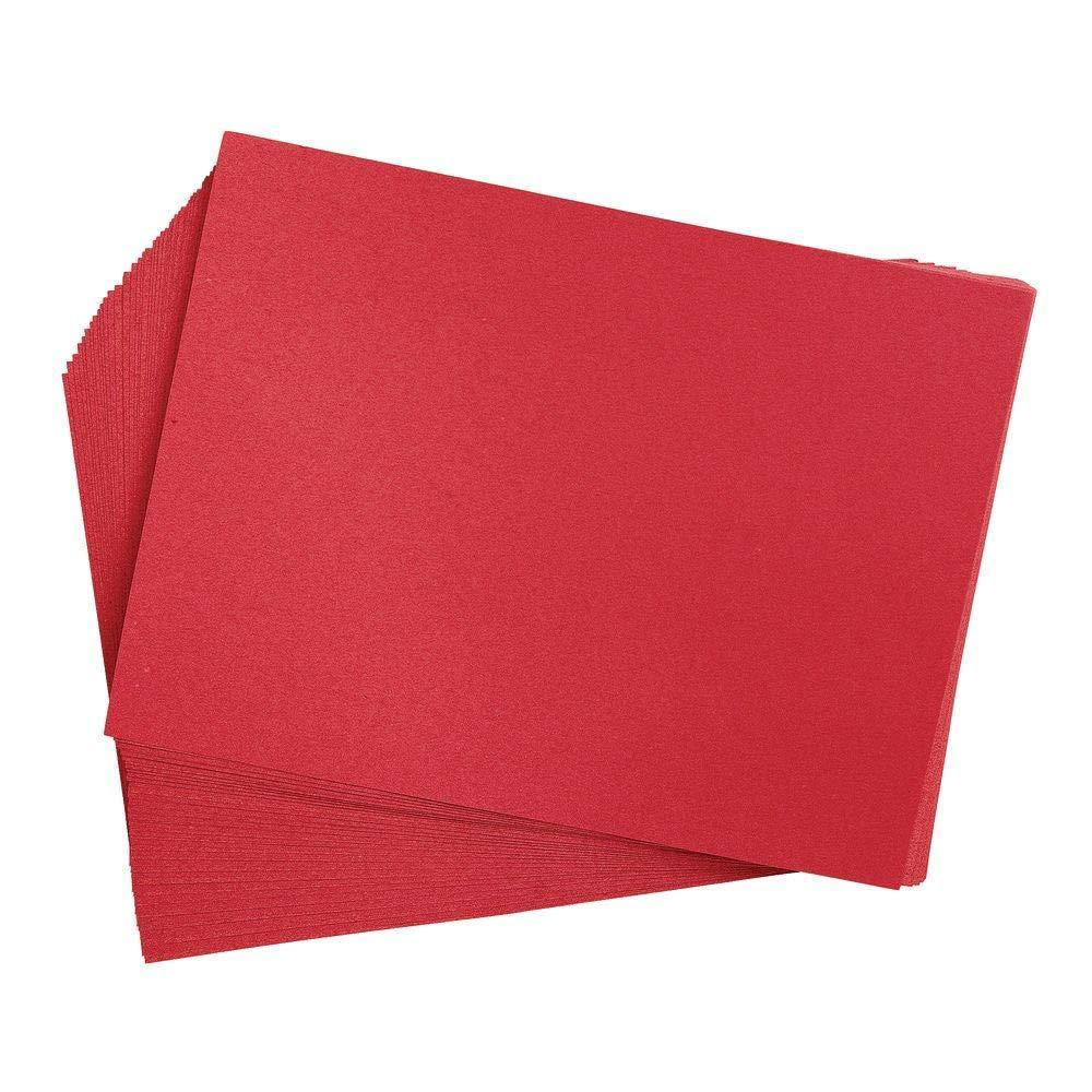 imageColorations 9quot x 12quot Mediumweight Holiday Red Construction Paper  50 sheets Arts and Crafts School Supplies Drawing Coloring Painting 3D Art Paper