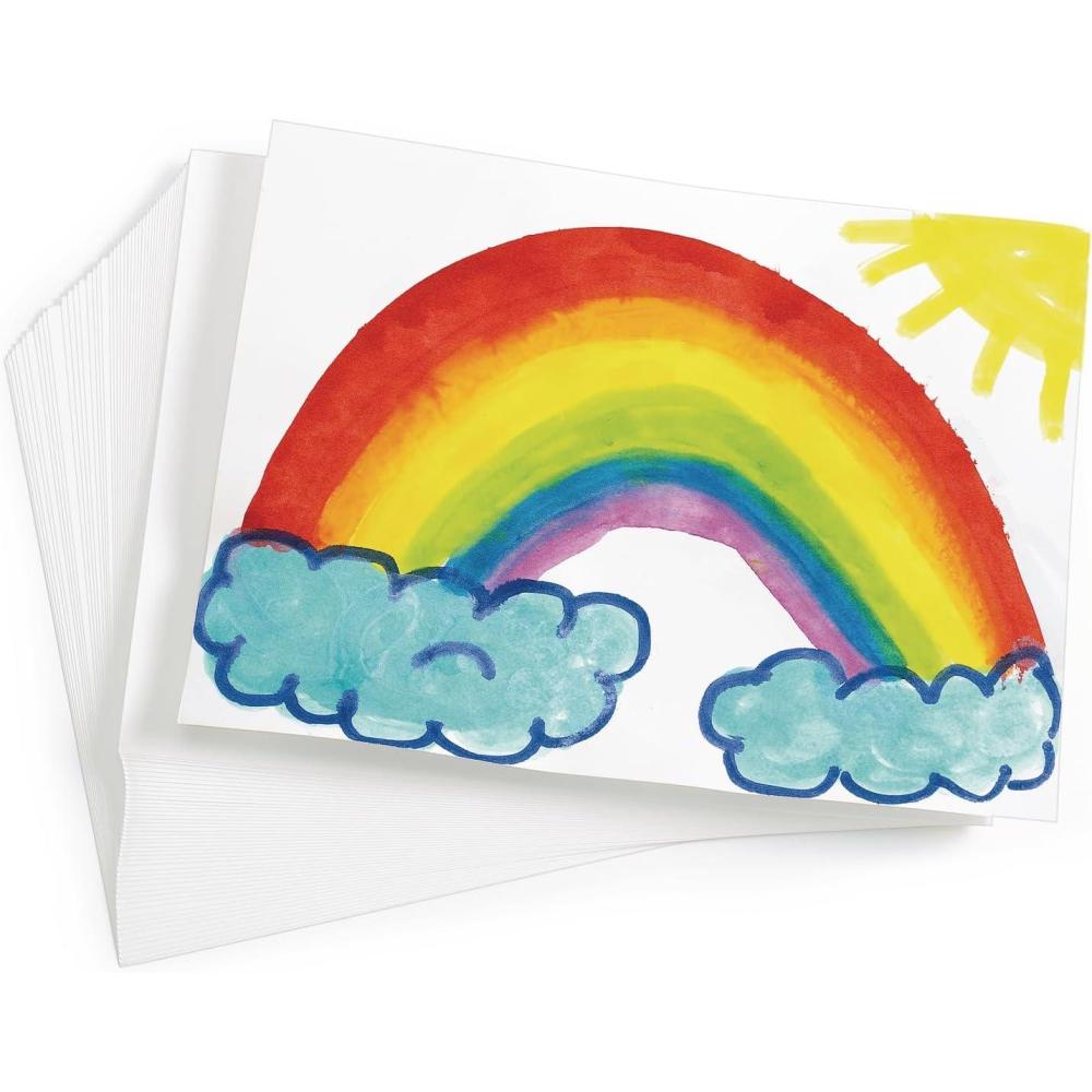 imageColorations Art Paper 9quot x 12quot Painting ampamp Craft Paper Finger Paints Watercolor Tempera Drawing Art Room ampamp Homeschool Crafts 100 sheetsUltimate Art Paper
