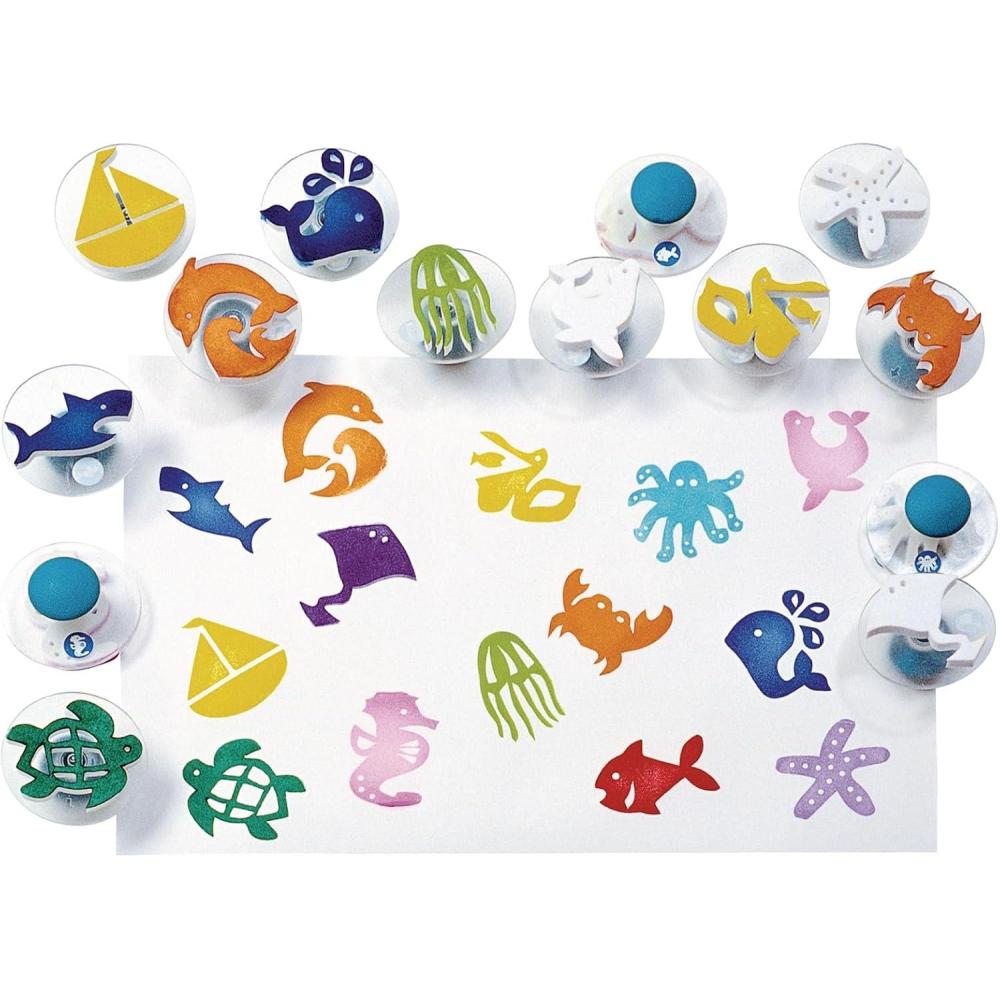 imageColorations BUGST EasyGrip Stampers Bug Story Pack of 12Sea Life