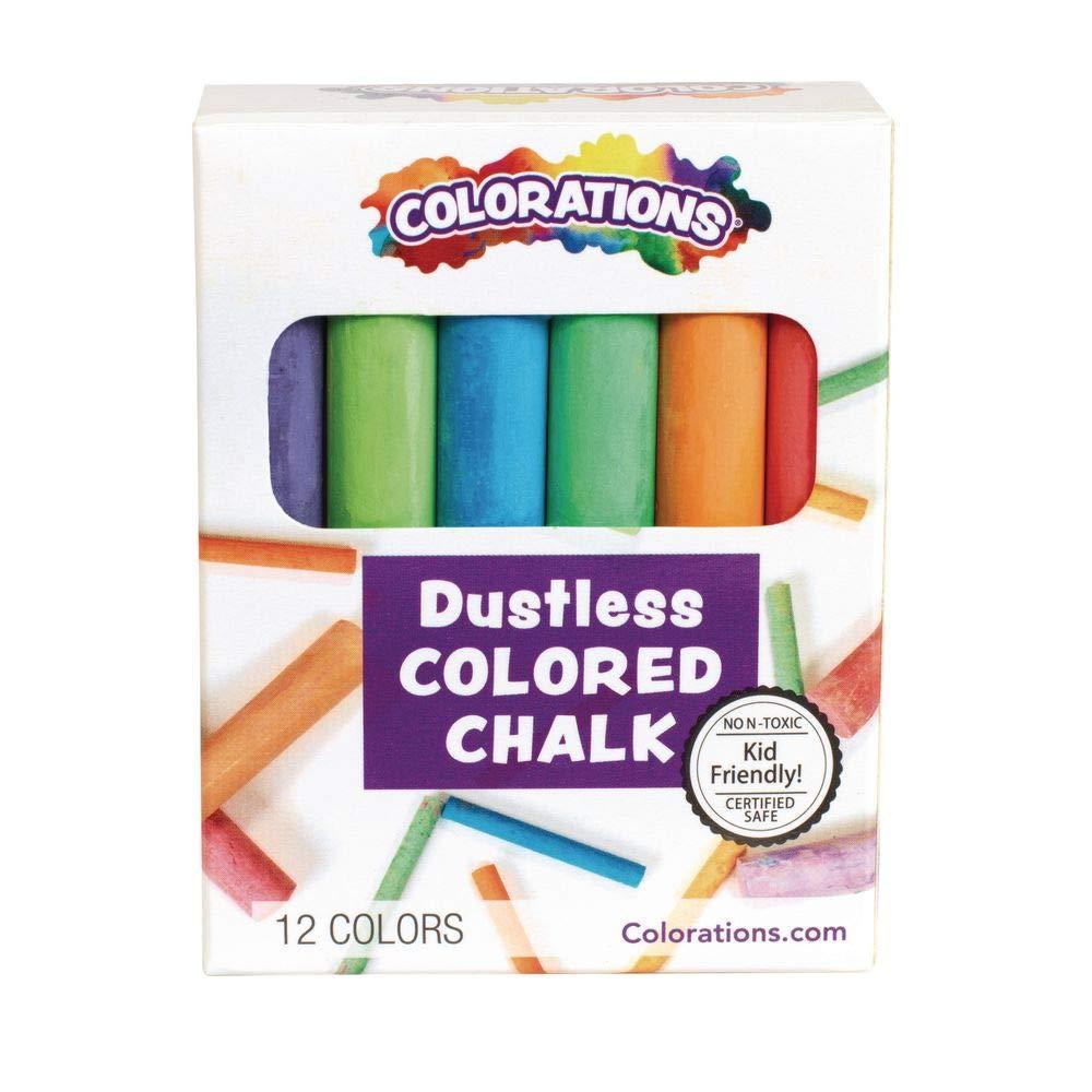 imageColorations CCLCH Colored Dustless Chalk Pack of 12