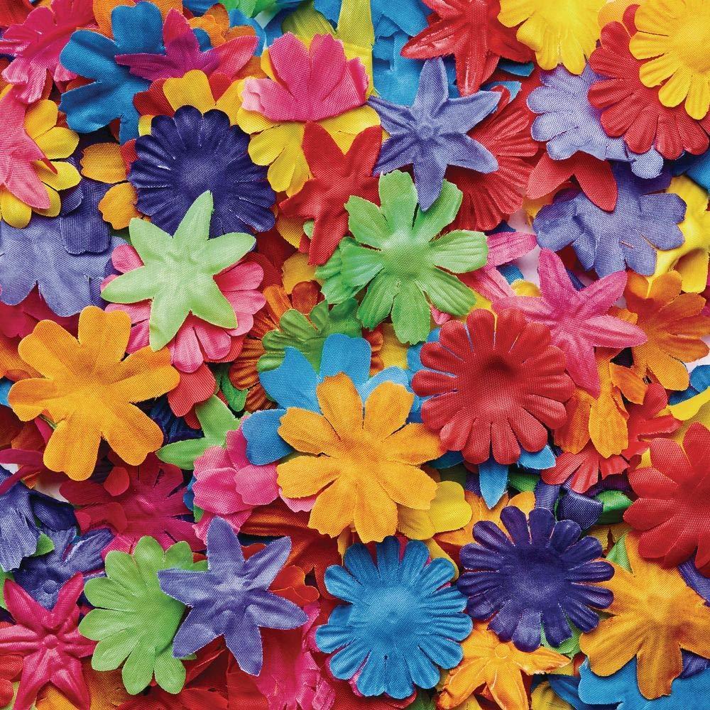 imageColorations Colorful Fabric Flowers for Arts ampamp Crafts Set of 300 Assorted Fabric Flower Shapes ampamp Colors for Craft Projects Fabric Flower Shapes for Decorating Collaging ampamp Crafting Craft Supplies