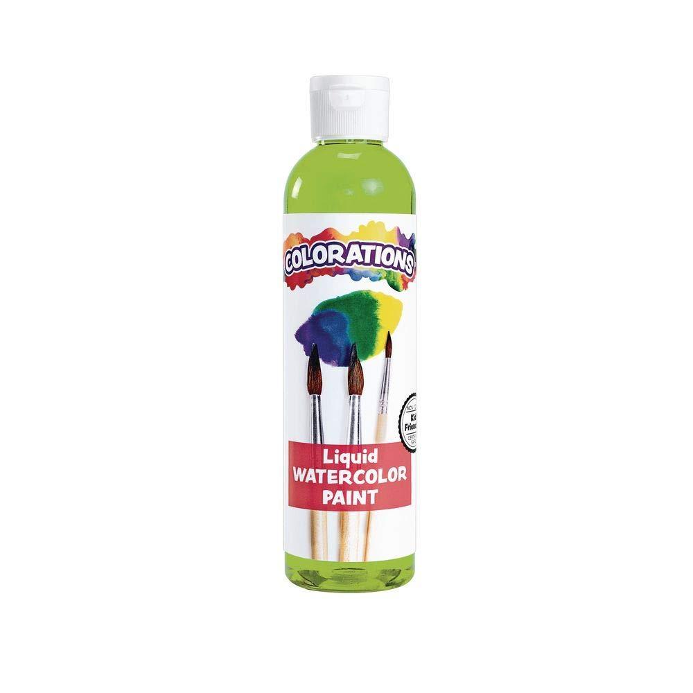imageColorations PLWS Liquid Watercolor Paint 8 fl oz Set of 8 NonToxic Painting Kids Craft Hobby Fun Water Color Posters Cool effects Versatile GiftLime