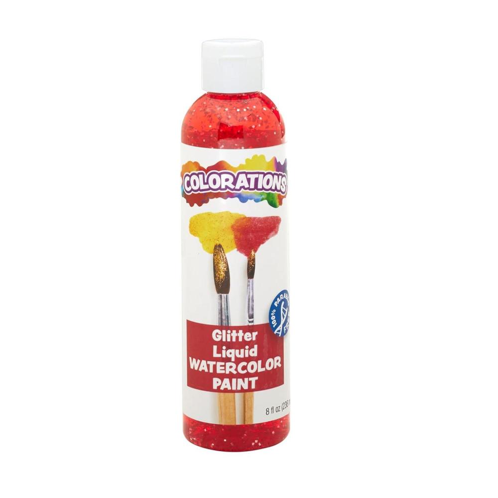 imageColorations PLWS Liquid Watercolor Paint 8 fl oz Set of 8 NonToxic Painting Kids Craft Hobby Fun Water Color Posters Cool effects Versatile GiftRed