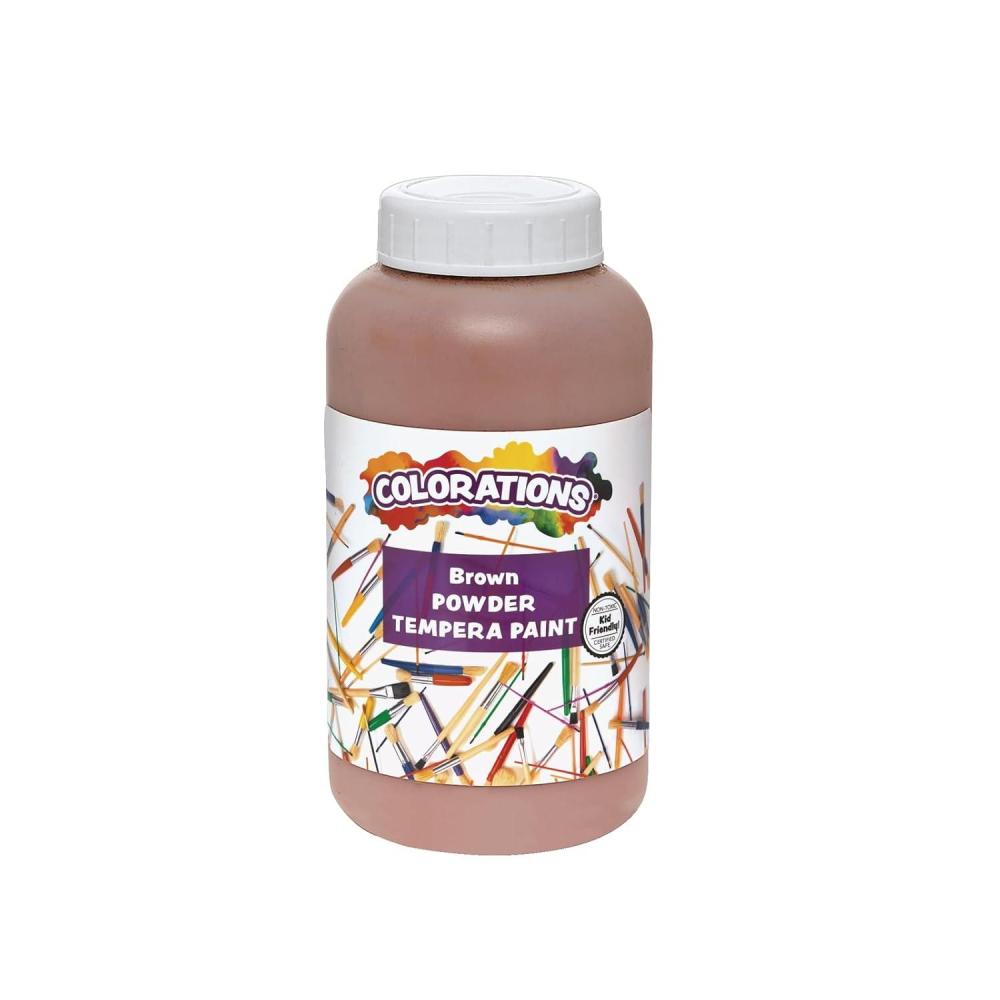 imageColorations Powder Tempera White 1 Pound Powdered Tempera Paint is a value purchase Dillute only what you need Strong and Bright White Color Non Toxic and Safe for Kids Use for Arts ampamp CraftsBrown