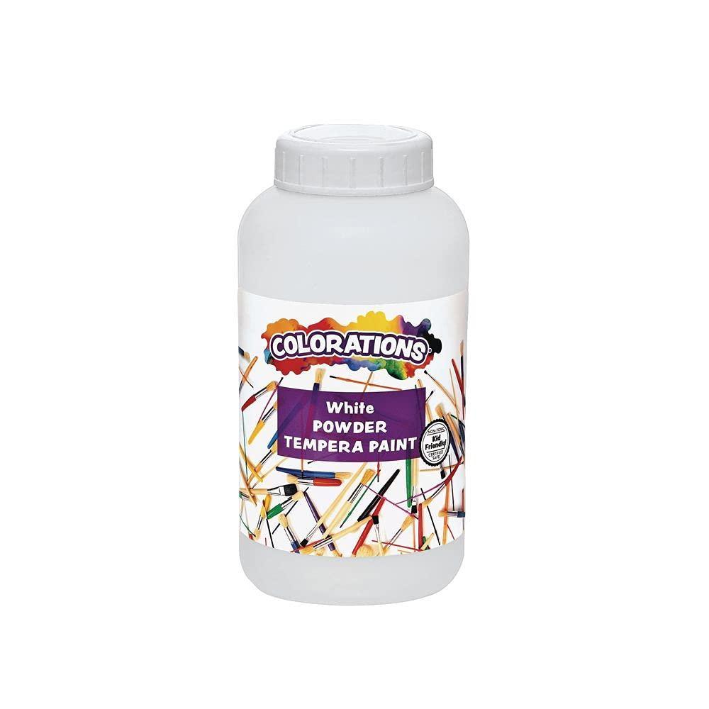 imageColorations Powder Tempera White 1 Pound Powdered Tempera Paint is a value purchase Dillute only what you need Strong and Bright White Color Non Toxic and Safe for Kids Use for Arts ampamp CraftsWhite