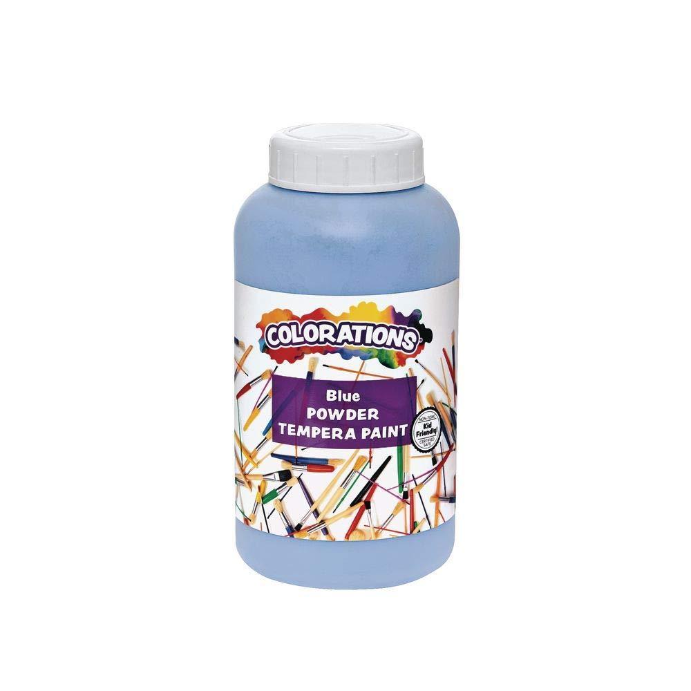 imageColorations Powder Tempera White 1 Pound Powdered Tempera Paint is a value purchase Dillute only what you need Strong and Bright White Color Non Toxic and Safe for Kids Use for Arts ampamp CraftsBlue