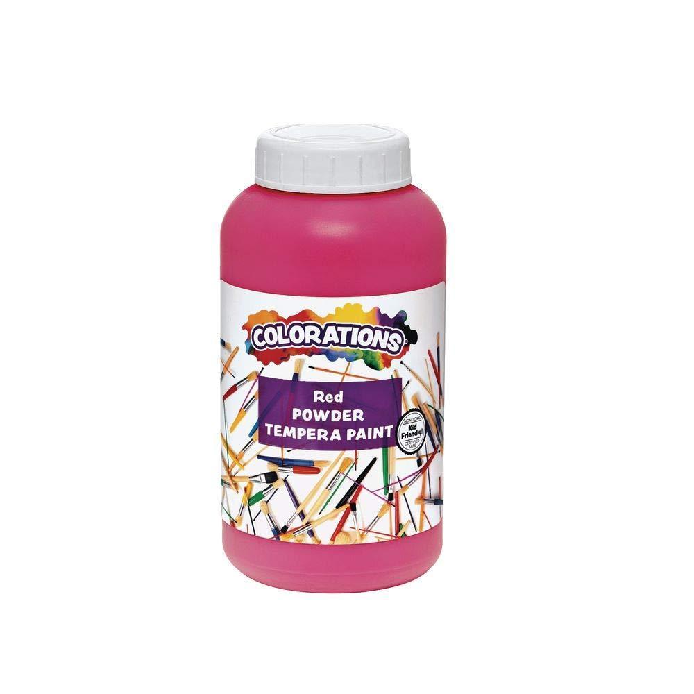 imageColorations Powder Tempera White 1 Pound Powdered Tempera Paint is a value purchase Dillute only what you need Strong and Bright White Color Non Toxic and Safe for Kids Use for Arts ampamp CraftsRed