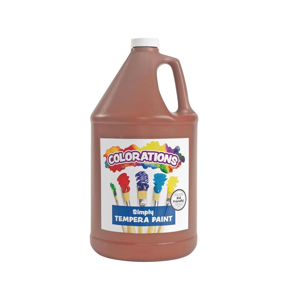 imageColorations Tempera Paint Gallon Size Green Non Toxic Vibrant Bold Kids Paint Craft Hobby Fun Art Supplies Item  GSTGRBrown