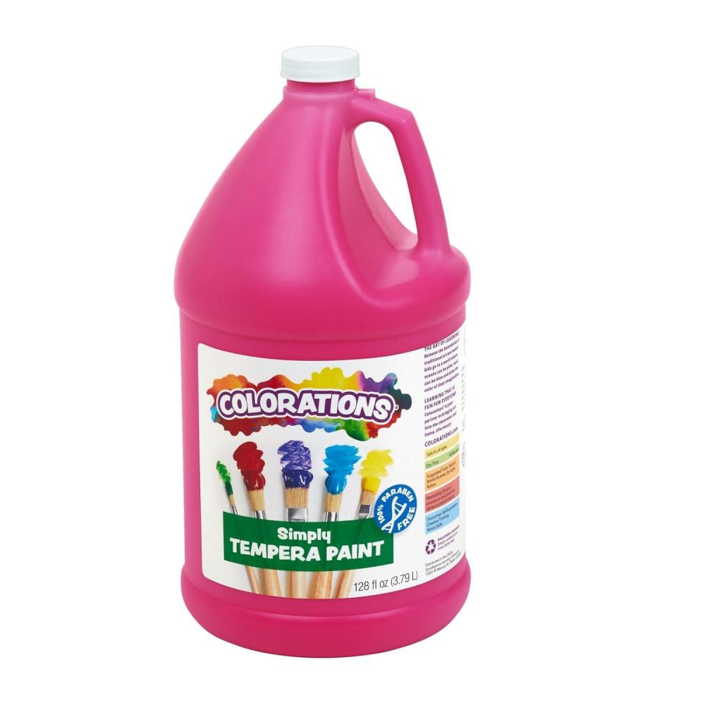 imageColorations Tempera Paint Gallon Size Green Non Toxic Vibrant Bold Kids Paint Craft Hobby Fun Art Supplies Item  GSTGRMagenta
