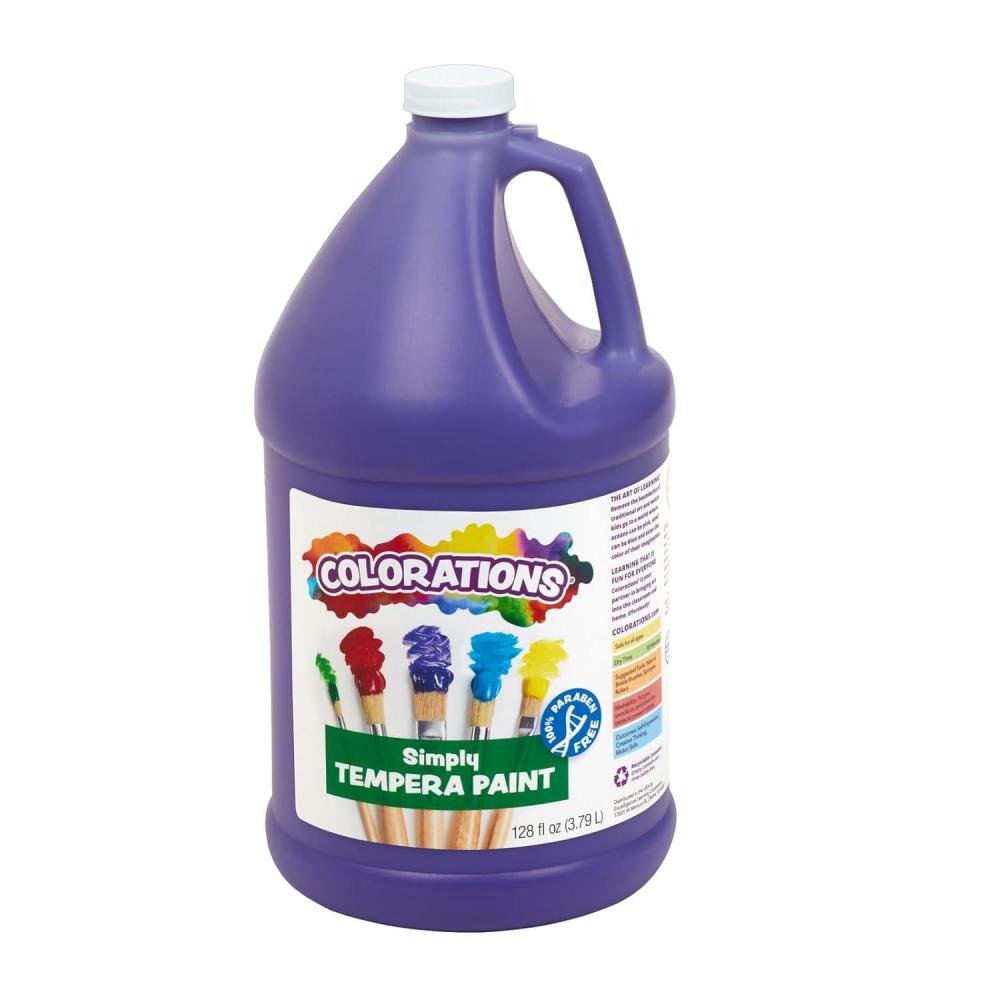 imageColorations Tempera Paint Gallon Size Green Non Toxic Vibrant Bold Kids Paint Craft Hobby Fun Art Supplies Item  GSTGRViolet
