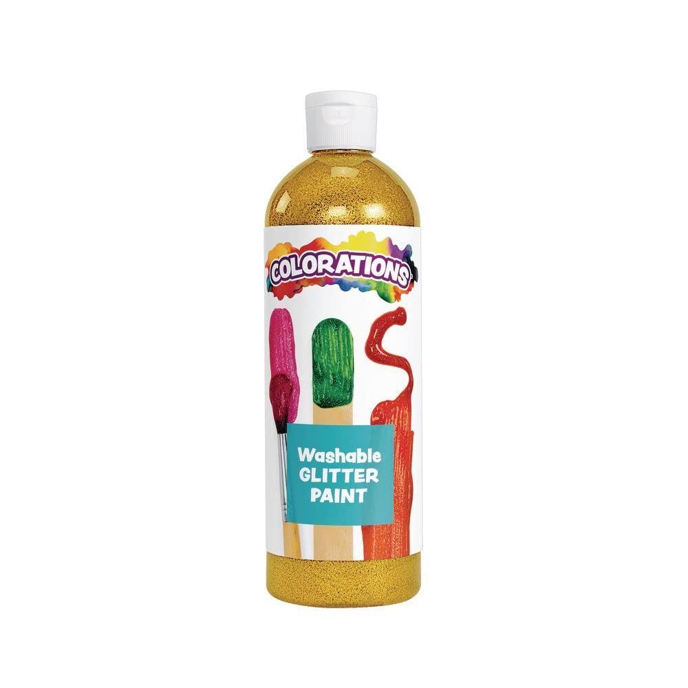 imageColorations Washable Glitter Paint Silver  16 oz Item  CGPSIGold