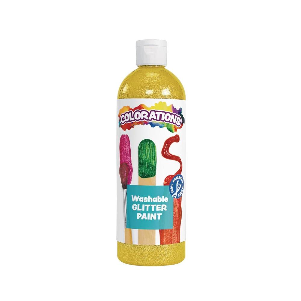 imageColorations Washable Glitter Paint Silver  16 oz Item  CGPSIYellow