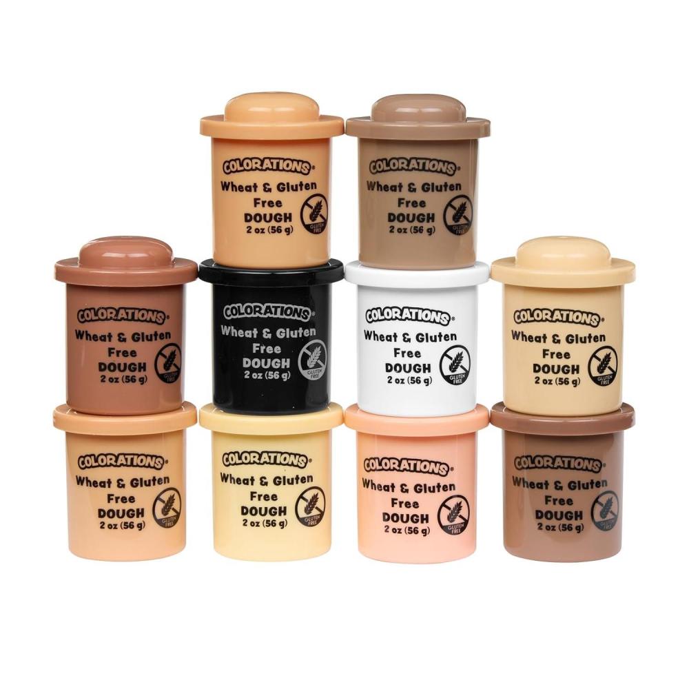 imageColorations Wheat ampamp Gluten Free Classic Dough  8 Colors 2oz Each  NonToxic Play Dough Bulk Set Sensory Kit Party Favors Classroom PackColors Like Me