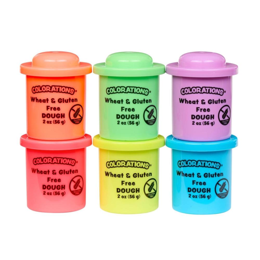 imageColorations Wheat ampamp Gluten Free Classic Dough  8 Colors 2oz Each  NonToxic Play Dough Bulk Set Sensory Kit Party Favors Classroom PackNeon