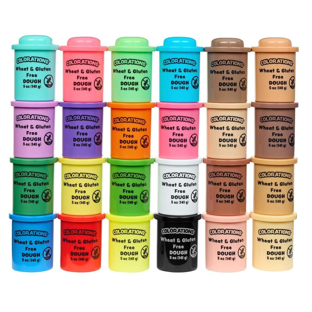 imageColorations Wheat ampamp Gluten Free Dough Variety Pack  14 Colors 5 oz Each  NonToxic Play Dough Bulk Set Sensory Kit Party Favors Classroom PackSet of 24