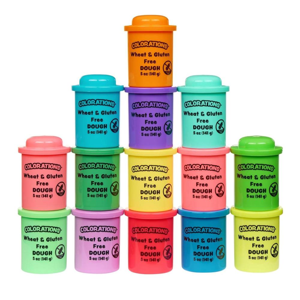 imageColorations Wheat ampamp Gluten Free Dough Variety Pack  14 Colors 5 oz Each  NonToxic Play Dough Bulk Set Sensory Kit Party Favors Classroom PackSet of 14