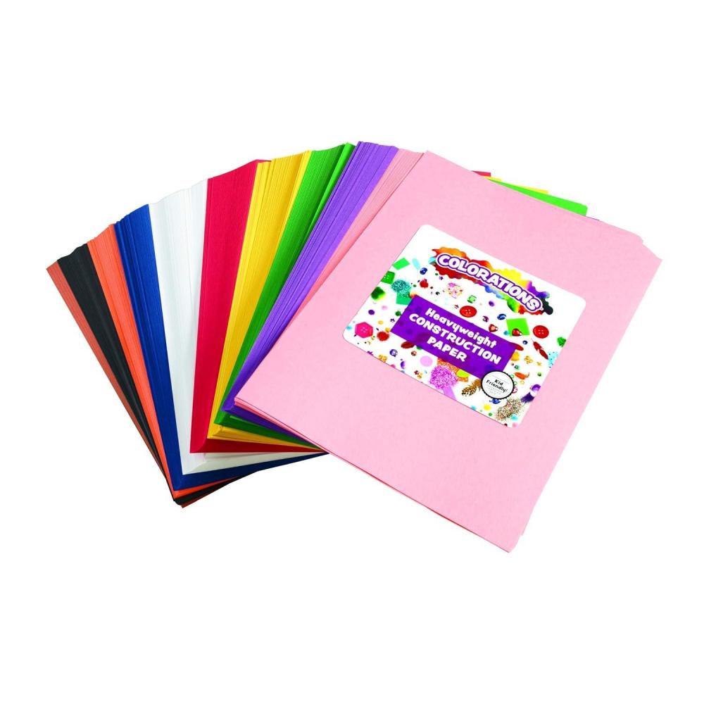imageConstruction Paper Pack 10 Assorted Colors 12 inches x 18 inches 300 sheets heavyweight construction paper crafts art kids art painting coloring drawing creating arts and crafts9 x 12  600 Sheets