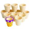 Ceramic Flowerpots, Set of 12, Kids Crafts, Crafts for Children, Flowers & Herb Garden for Kids, Ideal Mothers Day or Fathers Day Gift, Birthday or Holiday, Personalize & Individually Decorate(Flowerpots)