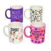 Ceramic Flowerpots, Set of 12, Kids Crafts, Crafts for Children, Flowers & Herb Garden for Kids, Ideal Mothers Day or Fathers Day Gift, Birthday or Holiday, Personalize & Individually Decorate(Mugs)
