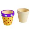 Ceramic Flowerpots, Set of 12, Kids Crafts, Crafts for Children, Flowers & Herb Garden for Kids, Ideal Mothers Day or Fathers Day Gift, Birthday or Holiday, Personalize & Individually Decorate(Flowerpots)