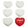 Ceramic Flowerpots, Set of 12, Kids Crafts, Crafts for Children, Flowers & Herb Garden for Kids, Ideal Mothers Day or Fathers Day Gift, Birthday or Holiday, Personalize & Individually Decorate(Heart Boxes)