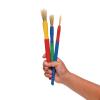 Colorations® Assorted Chubby Brush Super Pack, Set of 60, 3 different sizes, Plastic Paint brushes with Natural Bristles, Paint Brushes for Kids, Kids Paint Brushes, Paint Brushes for Children