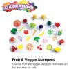 Colorations BUGST Easy-Grip Stampers, Bug Story (Pack of 12)(Fruit and Vegetables)