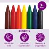 Colorations Chubby Crayons for Kids Set of 200 Rainbow Crayons Classroom Supplies (2-11/16″L x 9/16″Dia), Yellow(200 Count (Pack of 1))