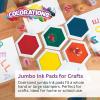 Colorations Classic Primary Colors Jumbo Washable Stamp Pads Washable Ink Pack of 6 (6″L x 7″W) – Classroom Stamping for Kids With Lid(Classic Colors)