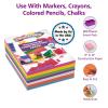 Colorations Construction Paper for Kids – 7 Bright Colors – 600 Bulk Sheets of 9″X12″ – Assorted Pack of Heavy-Duty Craft Paper, Bulk School Supplies(1)
