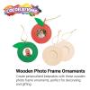 Colorations® Decorate Your Own Wood Photo Frame Ornaments, Set of 12, Wooden Unfinished Picture Frames, Create Unique & Personal Designs, Fun Kids Craft Project, Craft Project for Boys & Girls