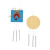 Colorations® Decorate Your Own Wooden Wind Chimes Kit, Set of 12, 2 Different Designs, Ready to Decorate and create unique and personal Designs, Fun Kids Craft Project, Craft Project for Boys & Girls