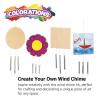 Colorations® Decorate Your Own Wooden Wind Chimes Kit, Set of 12, 2 Different Designs, Ready to Decorate and create unique and personal Designs, Fun Kids Craft Project, Craft Project for Boys & Girls