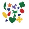 Colorations Felt Embellishment Shapes & Colors, Set of 500, Assorted for Craft Projects, Collaging & Decorating, Kids’ Craft Supplies